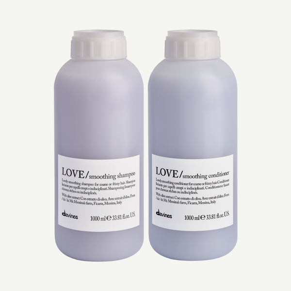 Davines LOVE SMOOTH Shampoo + Conditioner 1000ml | Smoothing for Frizzy Hair