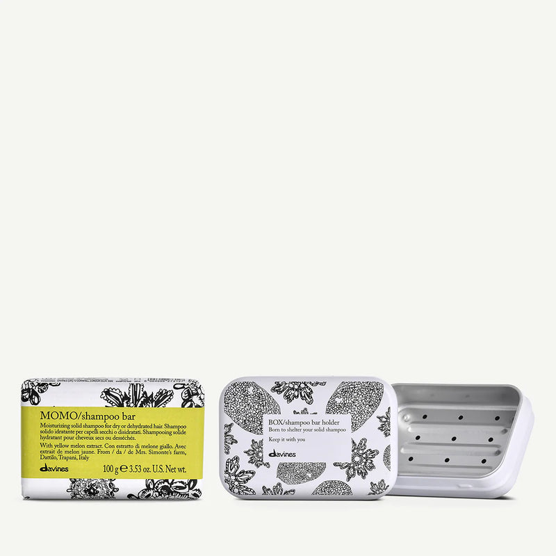 Davines MOMO Shampoo Bar with Case