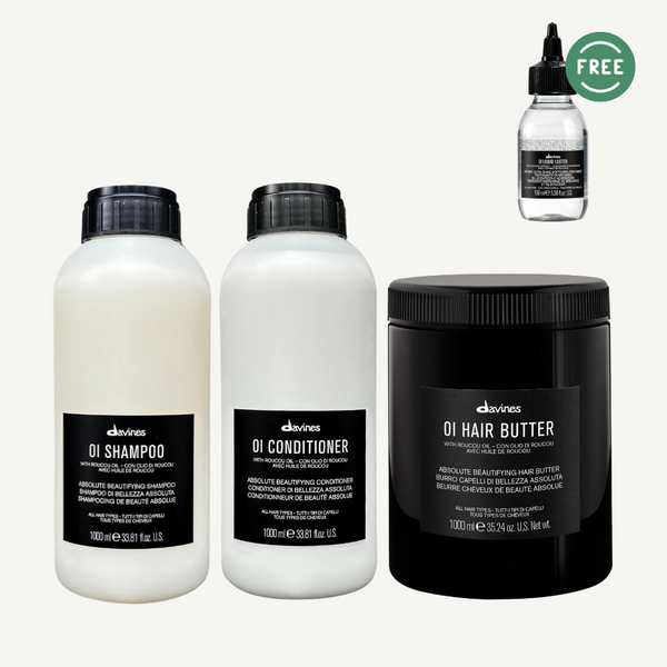 Davines OI Shampoo + Conditioner + Hair Butter 1000ml | Triple Shine & Nourishment